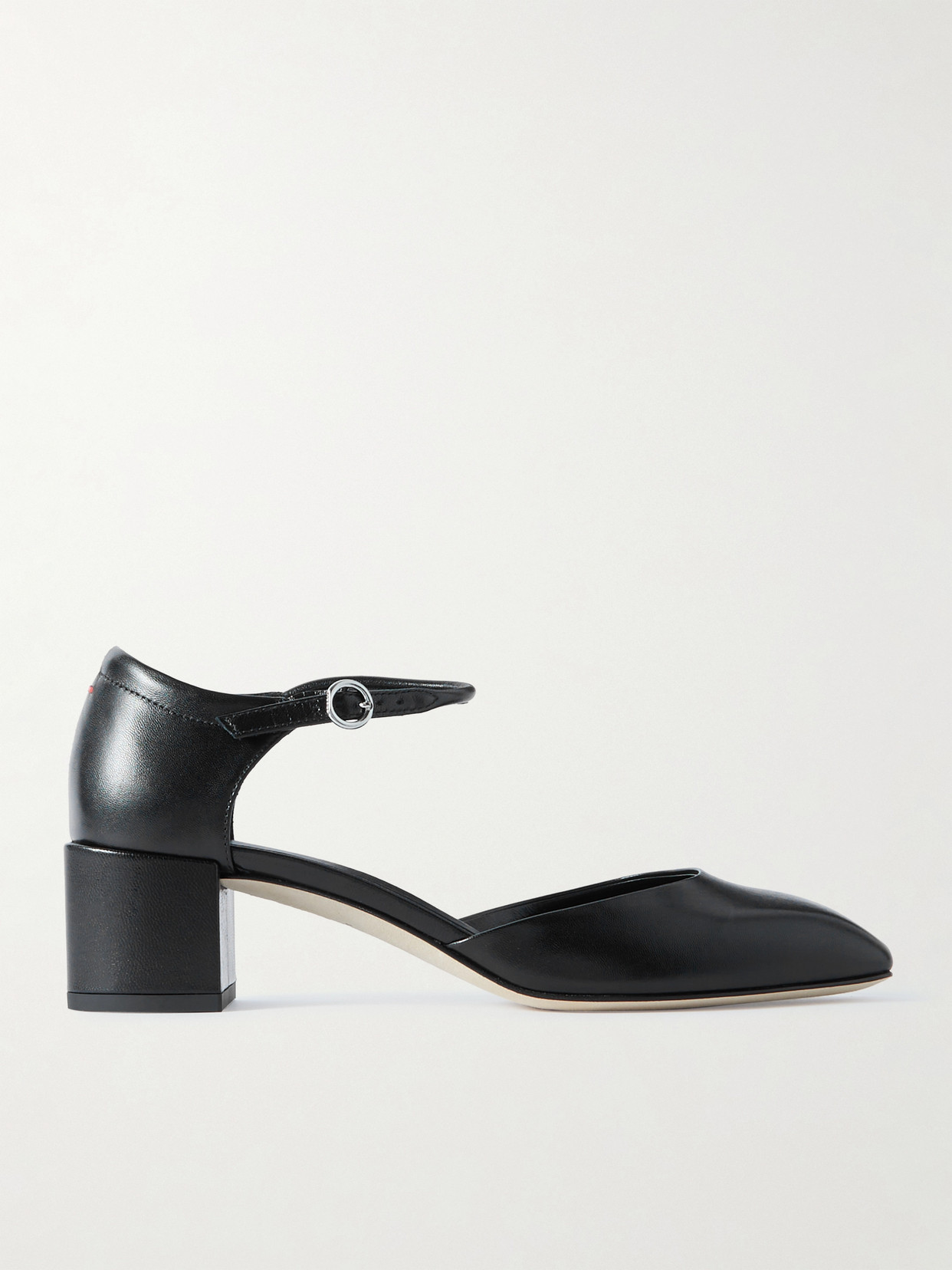 Shop Aeyde Magda 45 Leather Pumps In Black