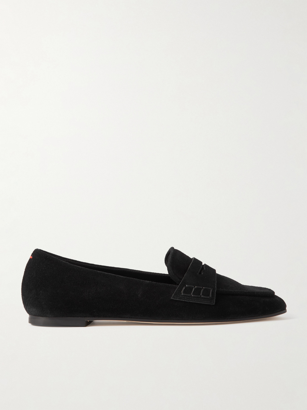 Shop Aeyde Alfie Suede Loafers In Black