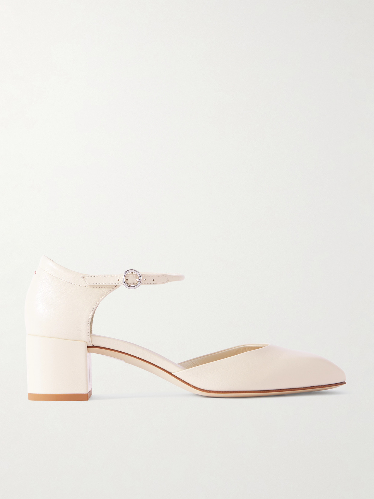 Aeyde Magda 45 Leather Pumps In Cream