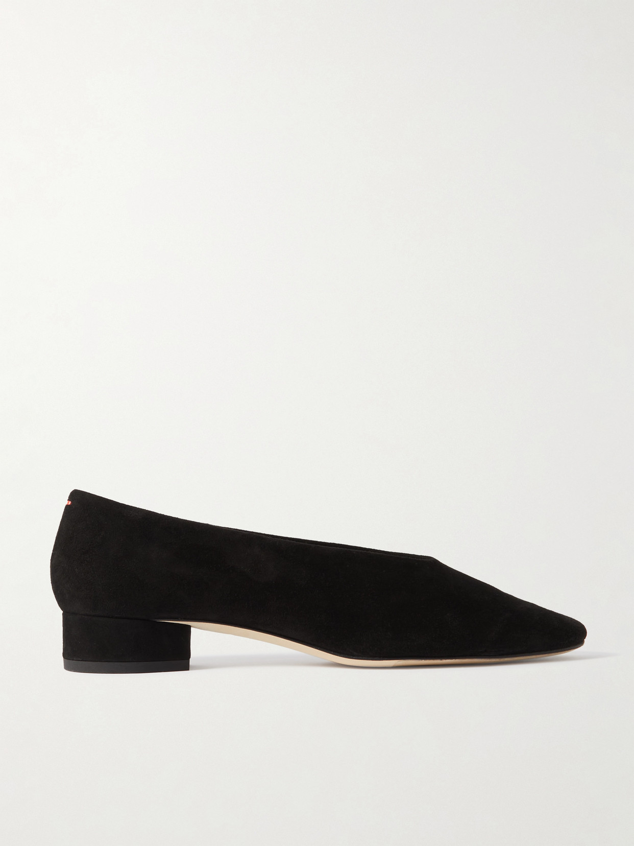 Aeyde Delia Suede Ballet Flats In Black