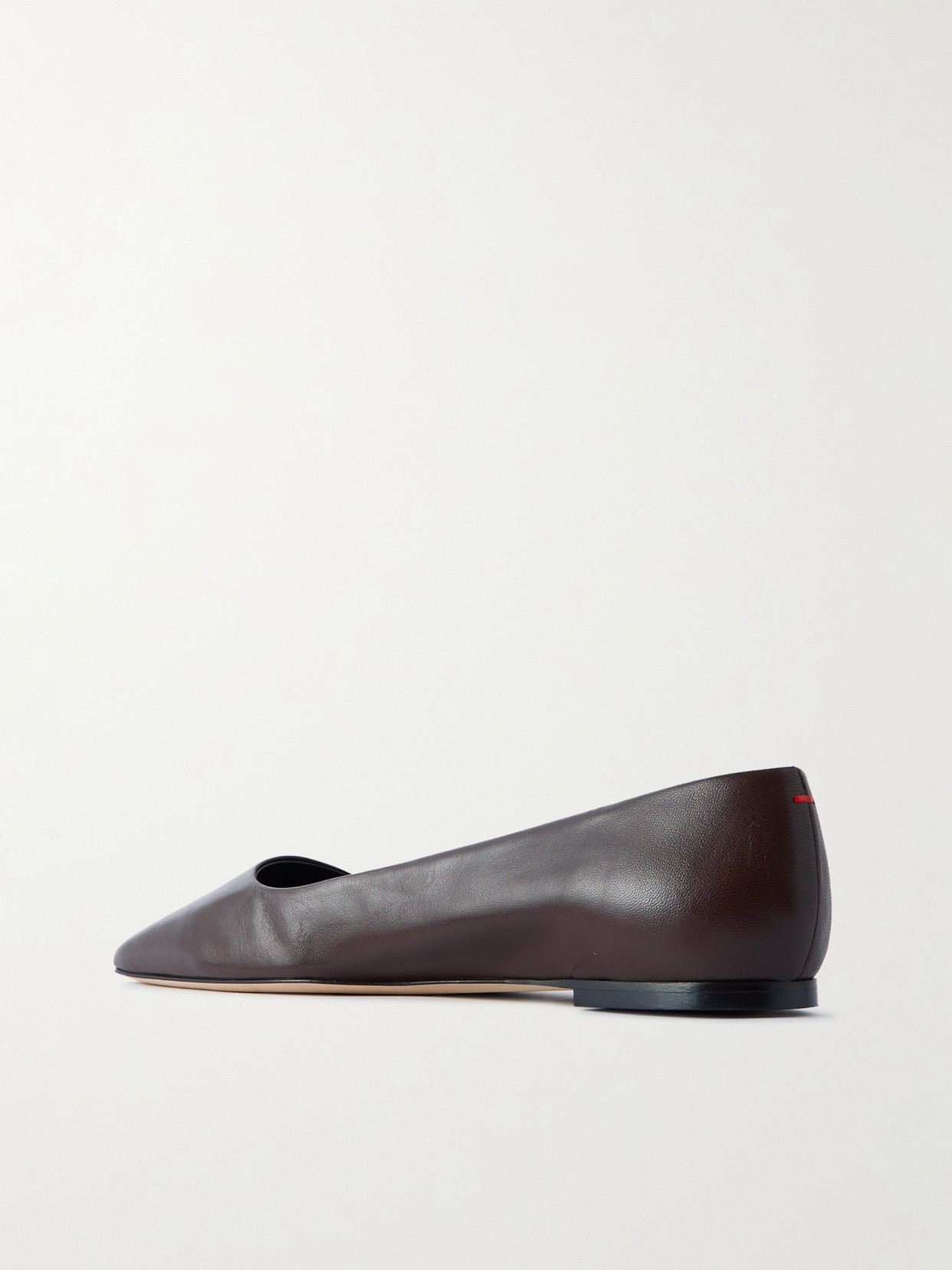 Shop Aeyde Matti Leather Ballet Flats In Brown