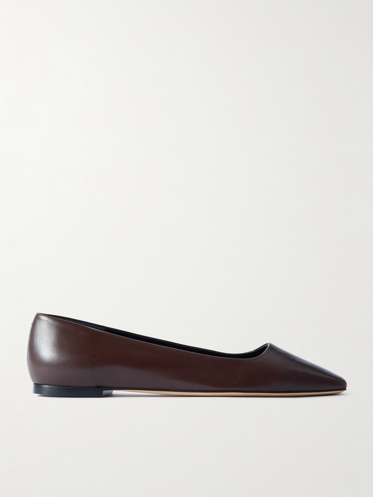 Shop Aeyde Matti Leather Ballet Flats In Brown