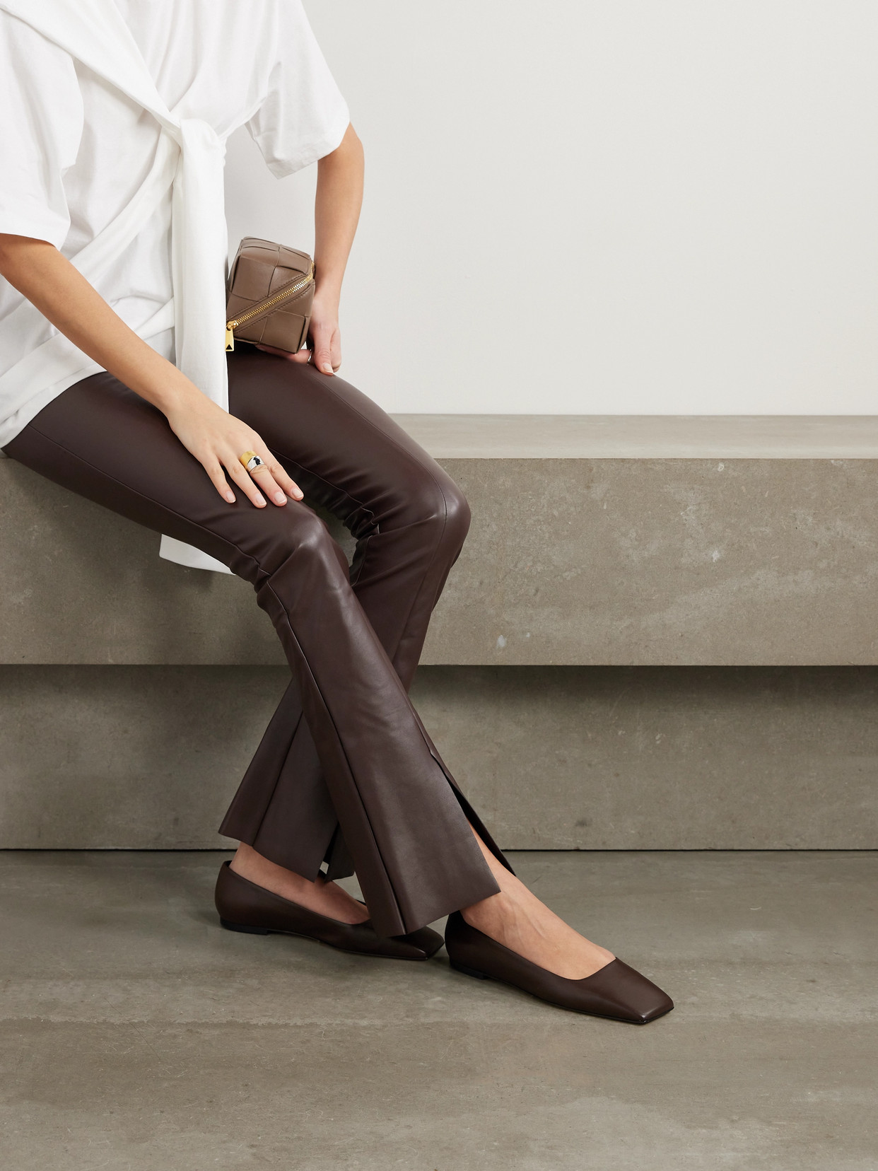 AEYDE MATTI LEATHER BALLET FLATS