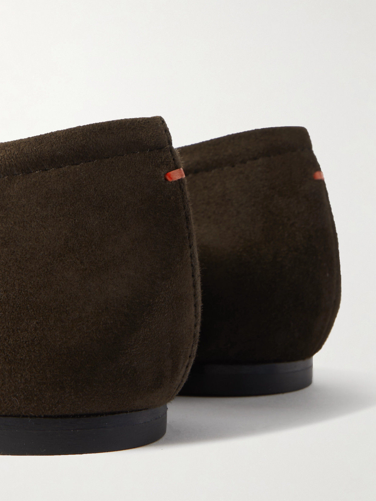 Aeyde Bow Suede Ballet Flats In Brown