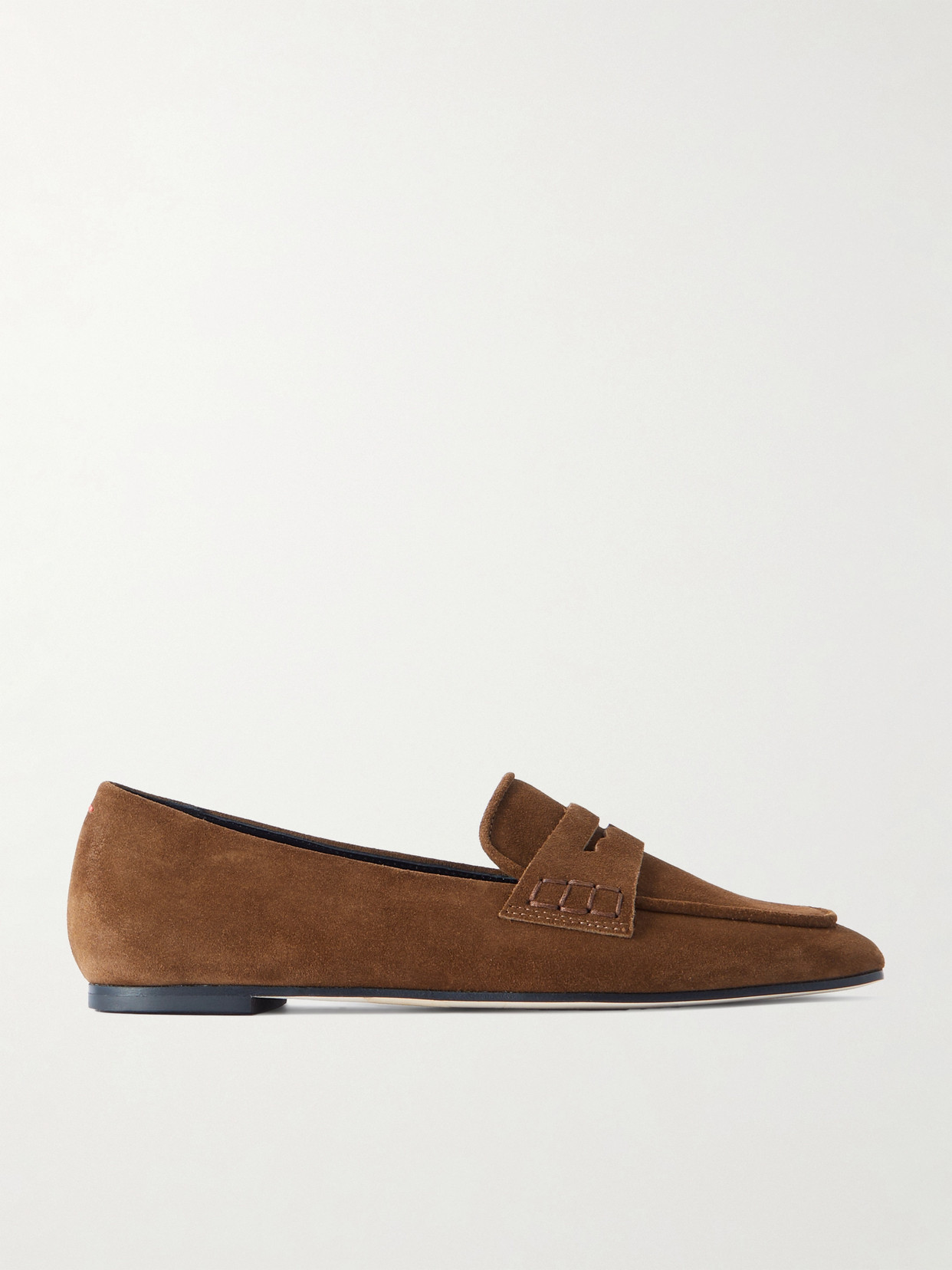 Shop Aeyde Alfie Suede Loafers In Brown