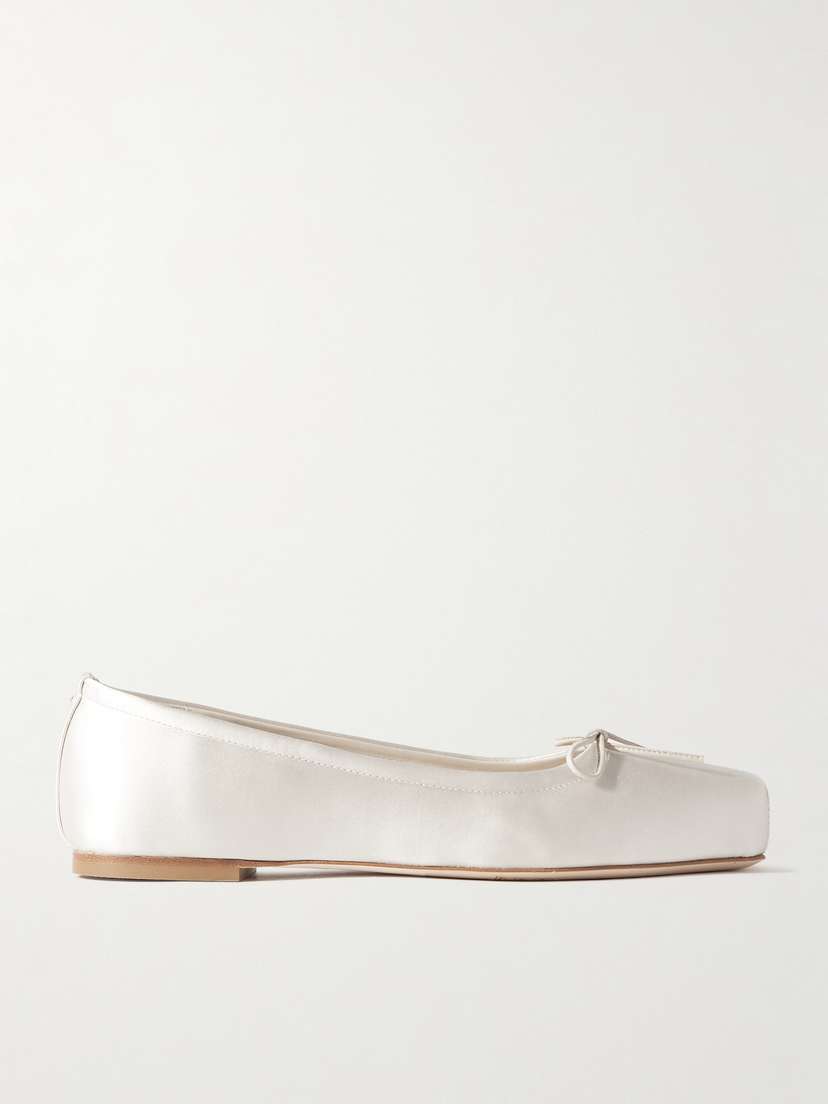 aeyde Gabriella Satin Ballet Flats