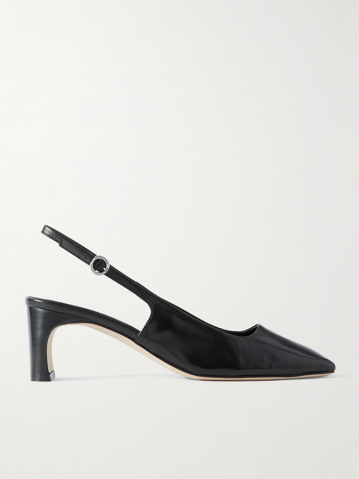 aeyde - Eliza Leather Slingback Pumps - Black