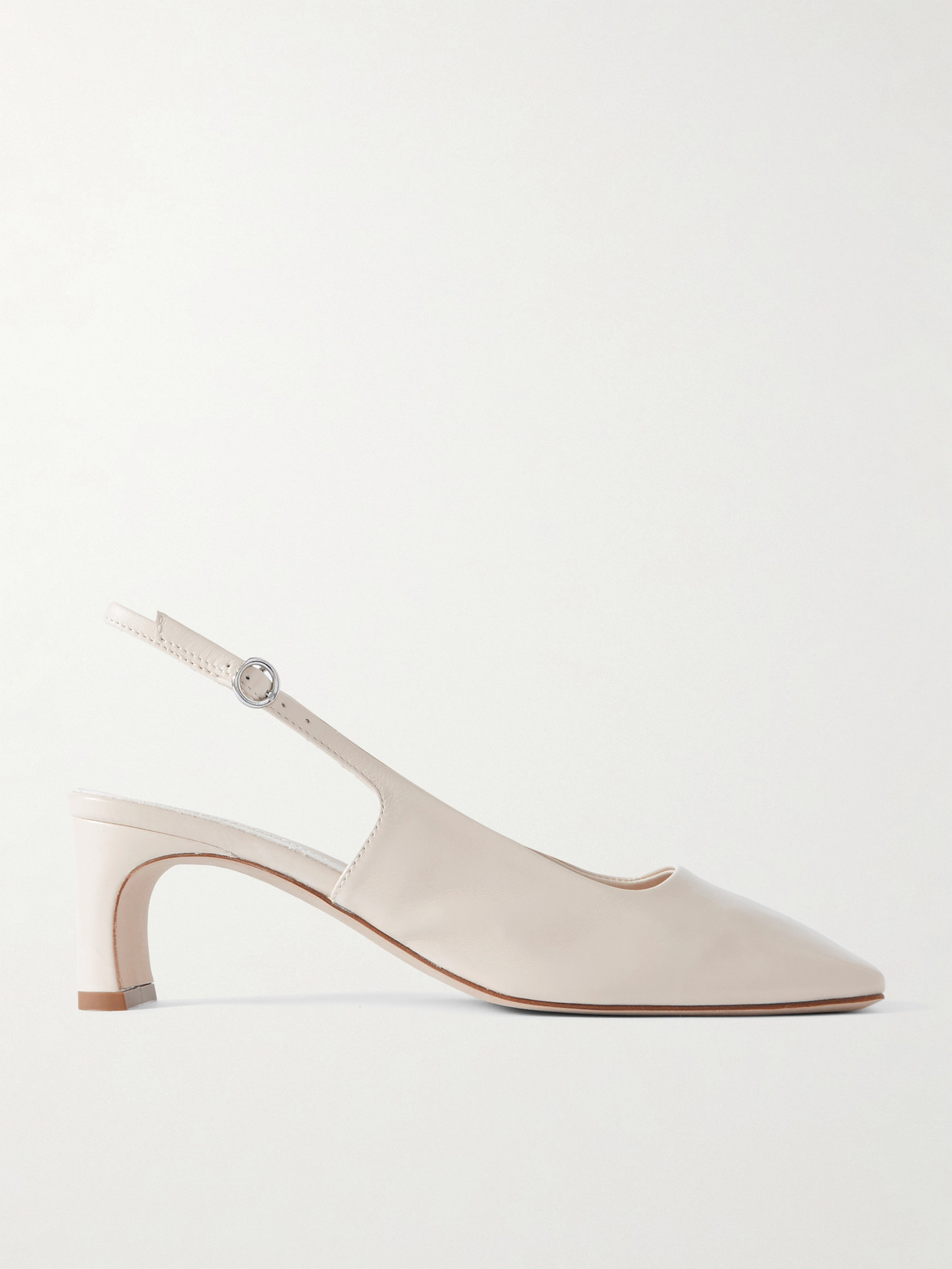 aeyde - Eliza Leather Slingback Pumps - Cream