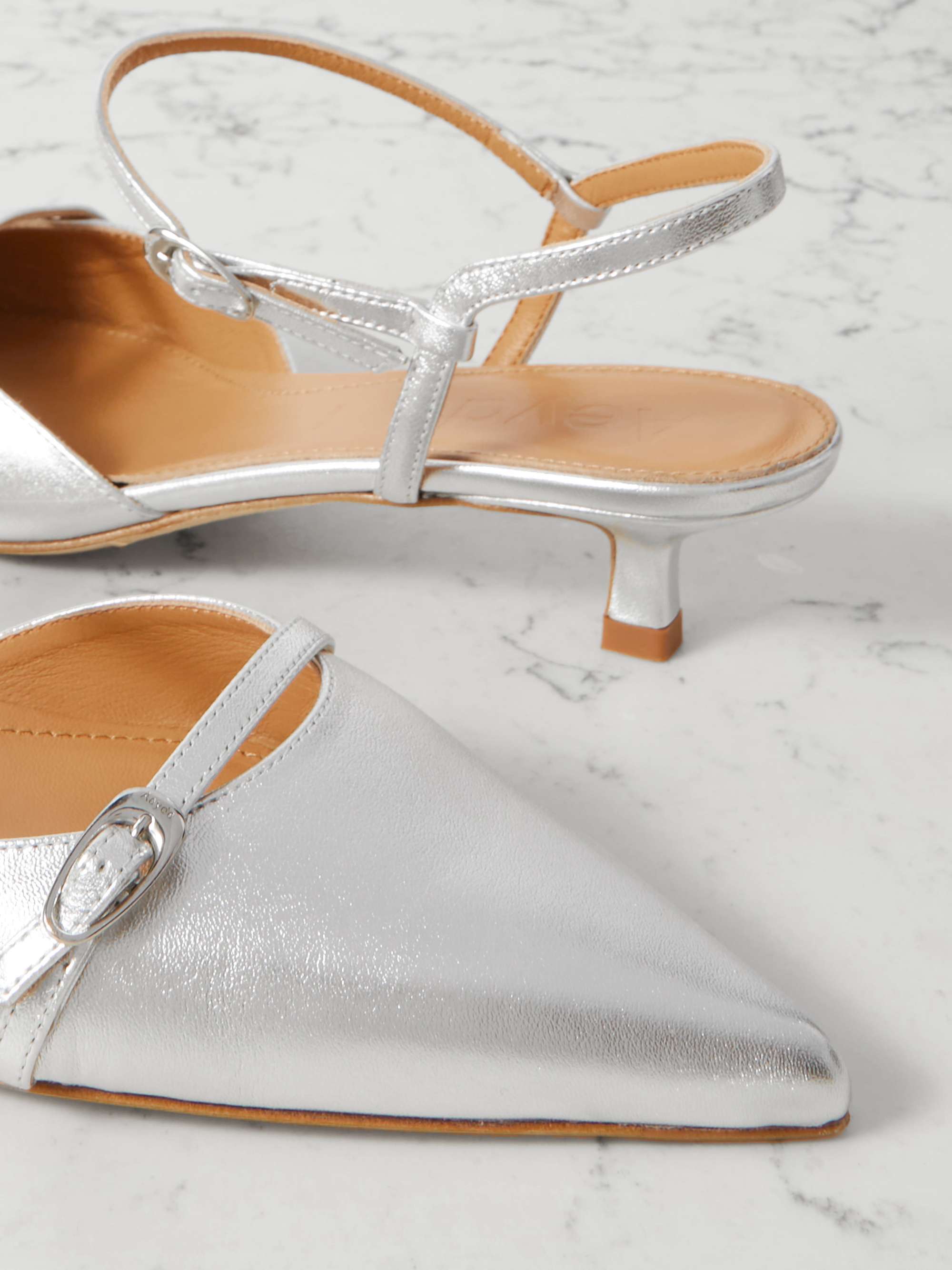 AEYDE Melia leather point-toe pumps