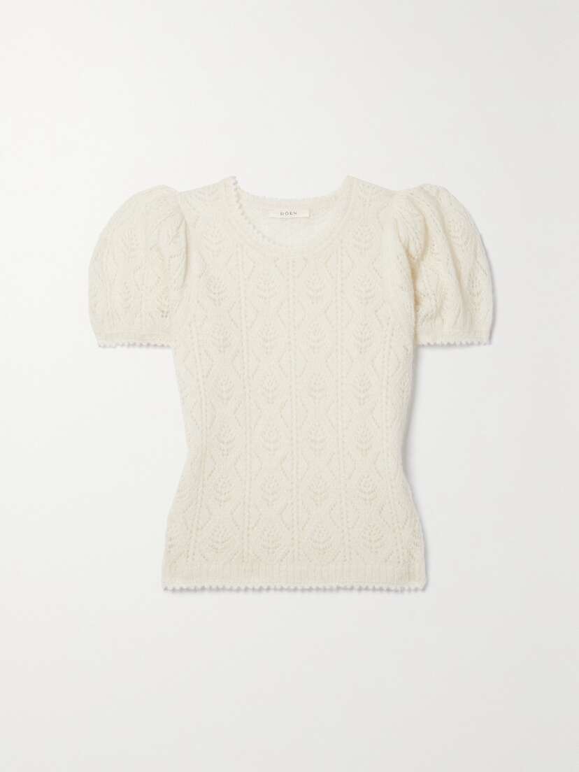 DÔEN Carena Pointelle-knit Alpaca-blend Top - x large