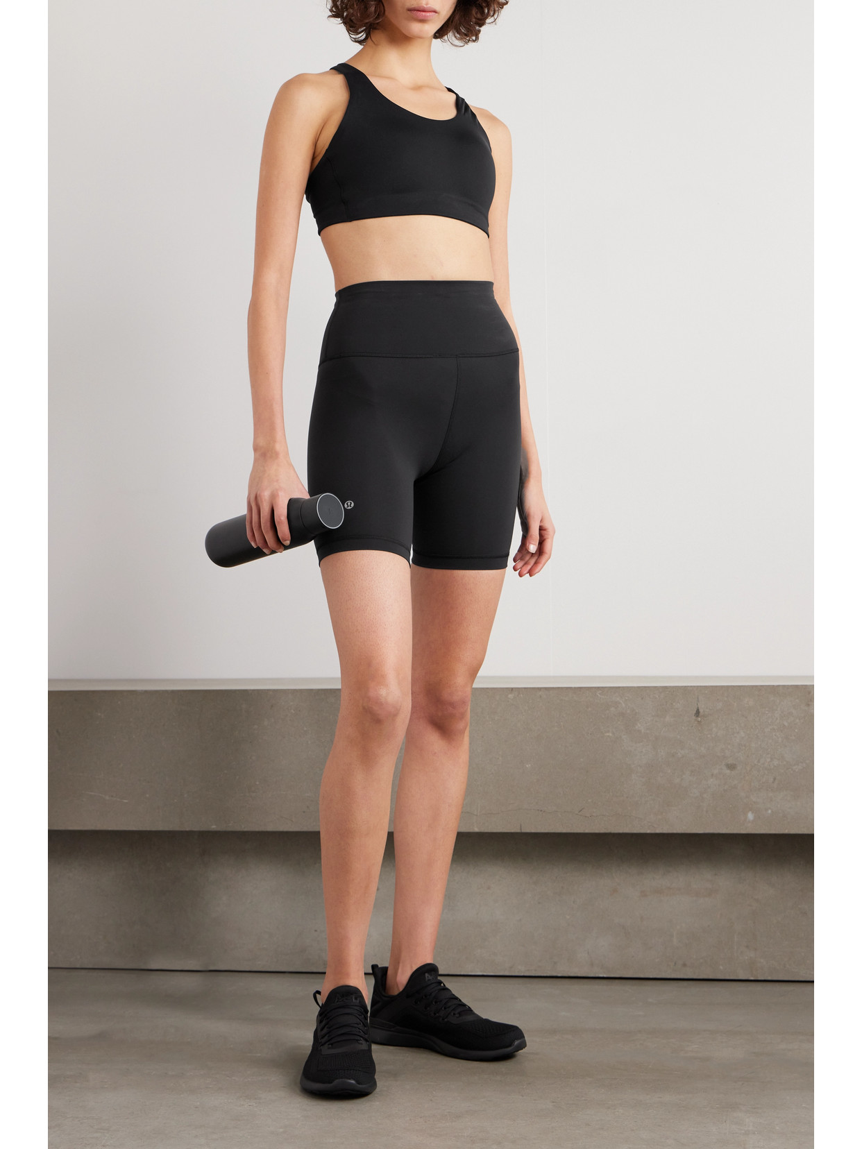 Shop Lululemon Wunder Train Everlux&trade; High-rise Shorts In Black