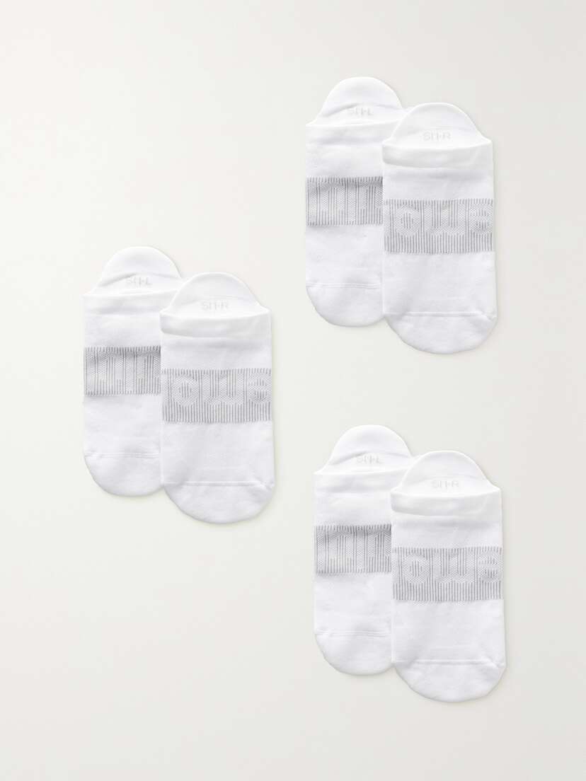 lululemon Power Stride Tab Set Of Three Stretch-knit Socks