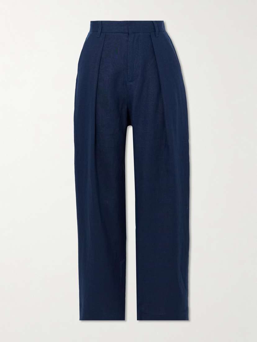 Mara Hoffman + Net Sustain Marella Pleated Hemp Wide-leg Pants