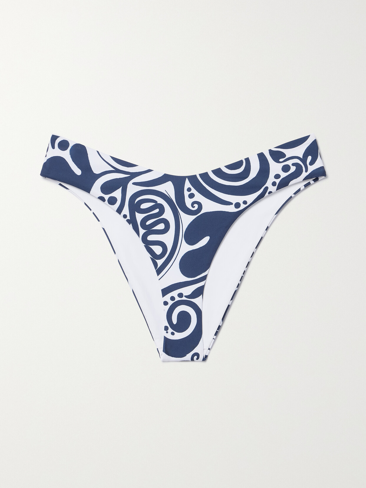 Mara Hoffman + Net Sustain Cece Printed Recycled Bikini Briefs In Blue