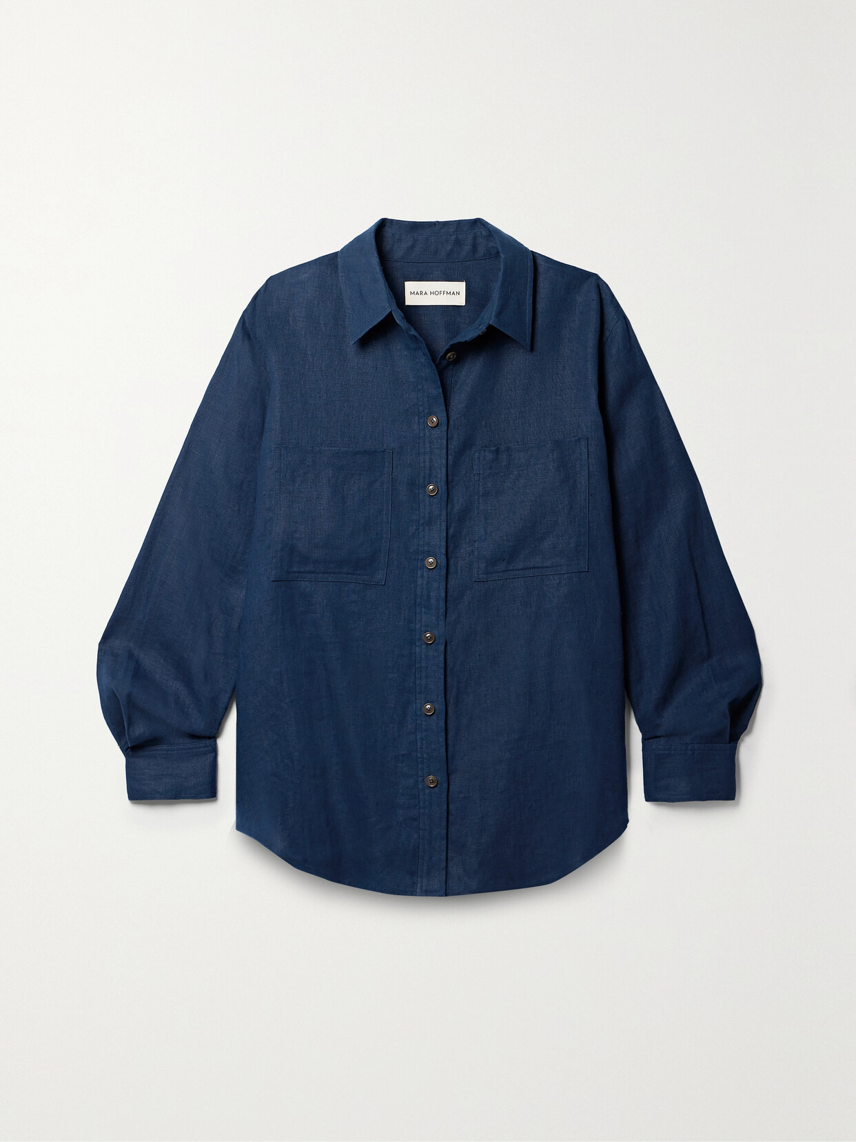 Mara Hoffman + Net Sustain Adele Hemp Shirt In Blue