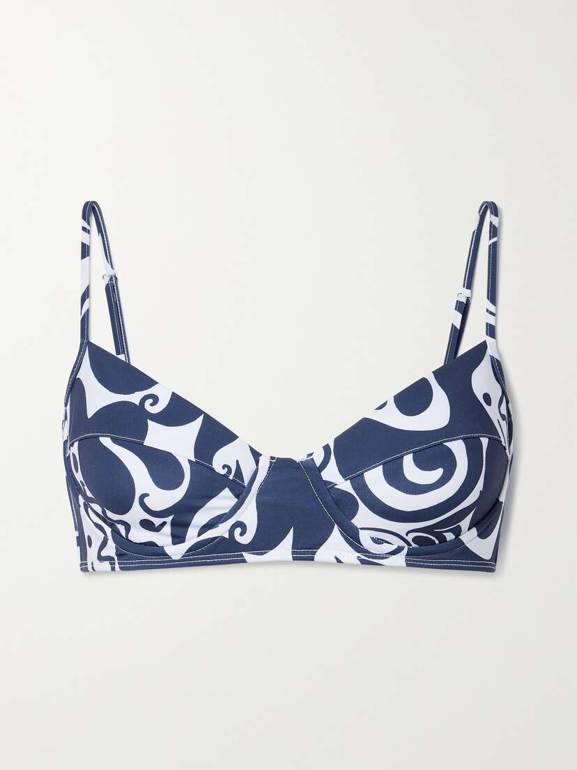 Mara Hoffman + Net Sustain Lua Printed Recycled Underwired Bikini Top