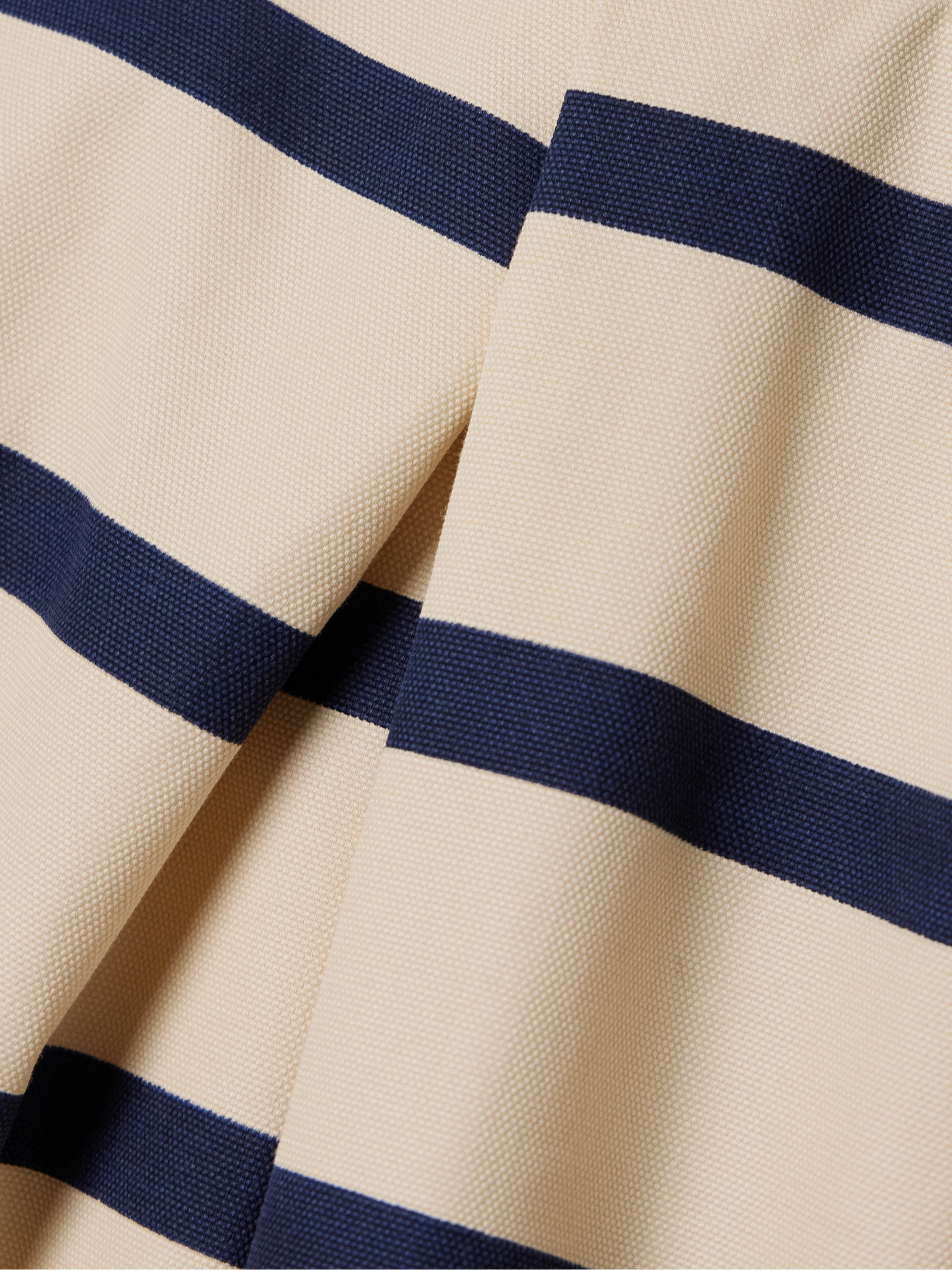 Rosie Assoulin Port City off-the-shoulder pleated striped cotton-canvas maxi dress