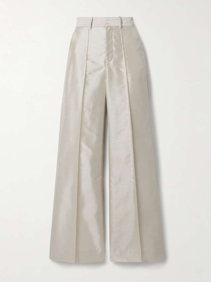 Rosie Assoulin Dupioni Flared Pants