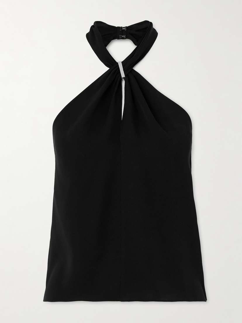 Theory Embellished Silk Halterneck Top