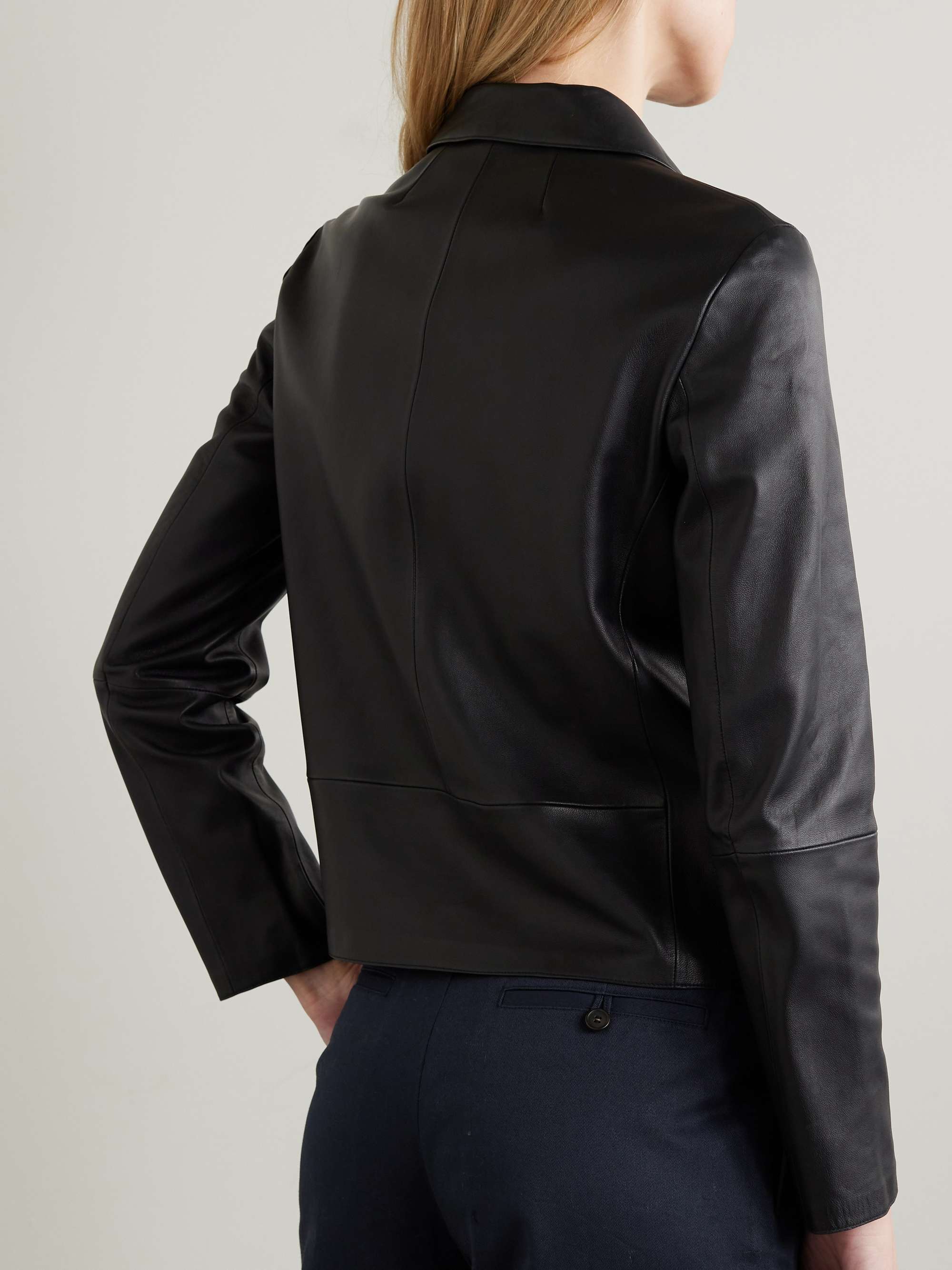 THEORY Leather jacket | NET-A-PORTER THEORY Leather jacket | NET-A-PORTER