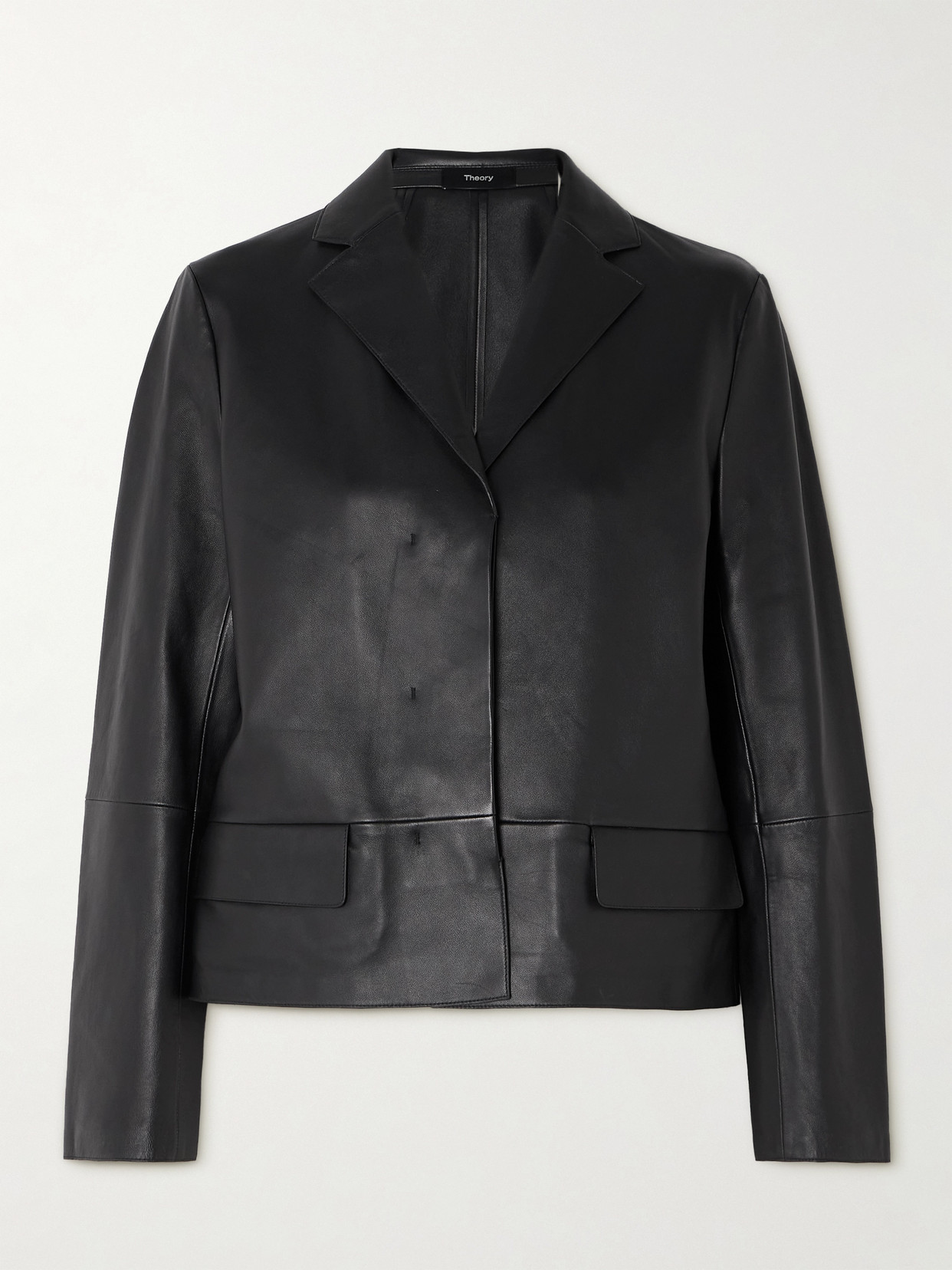 Theory - Leather Jacket - Black