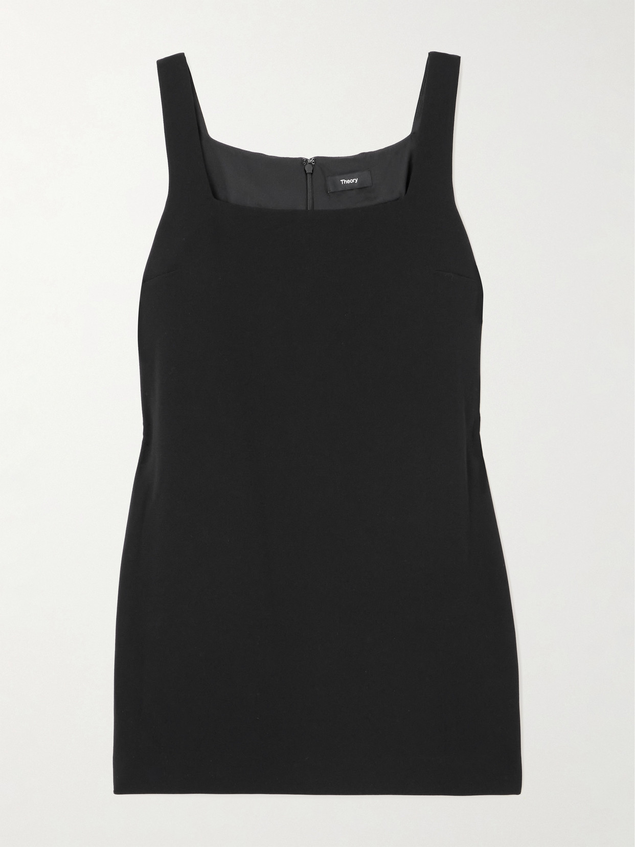 Theory Crepe Mini Dress In Black