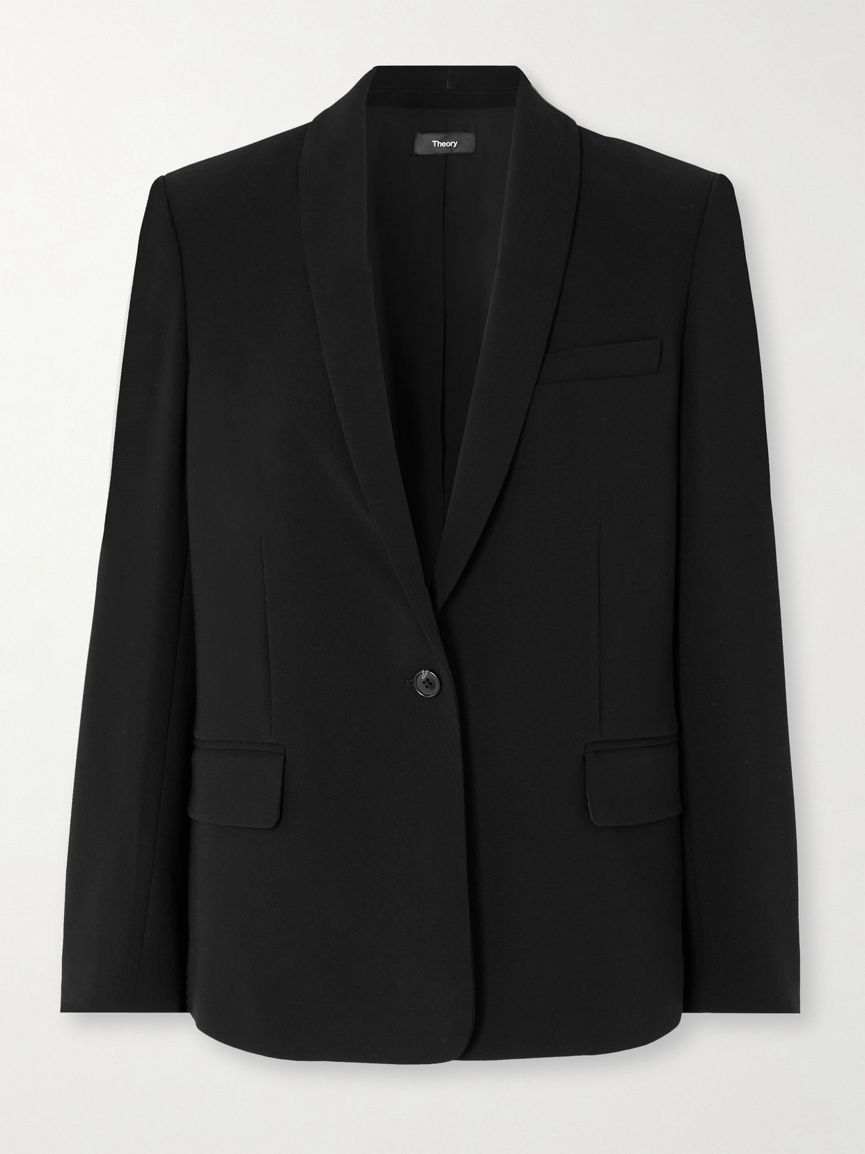 Theory Black Single Breasted Blazer In Black