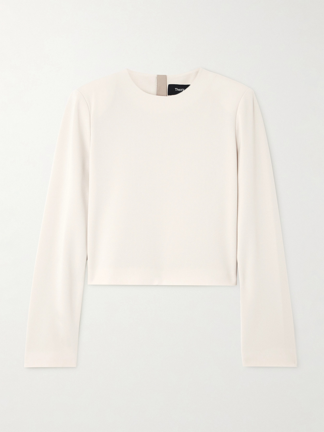 Theory Mirzi B Merino Wool Top In Ivory