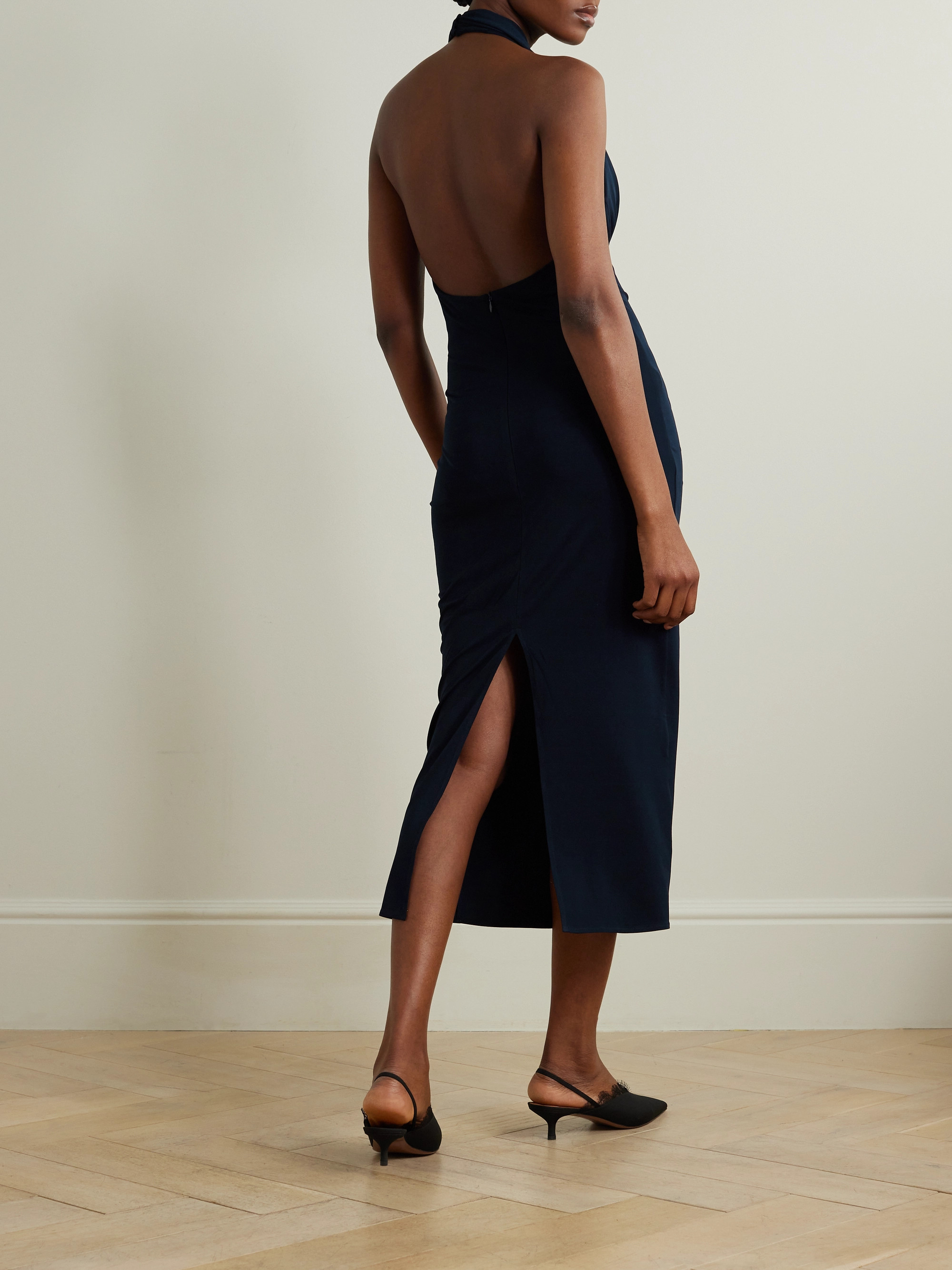 Magda Butrym Stretch-jersey halterneck midi dress