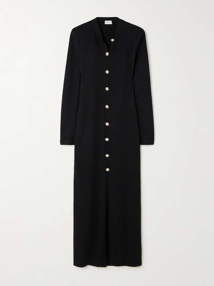 Magda Butrym Embellished Wool, Silk And Cashmere-blend Cardigan