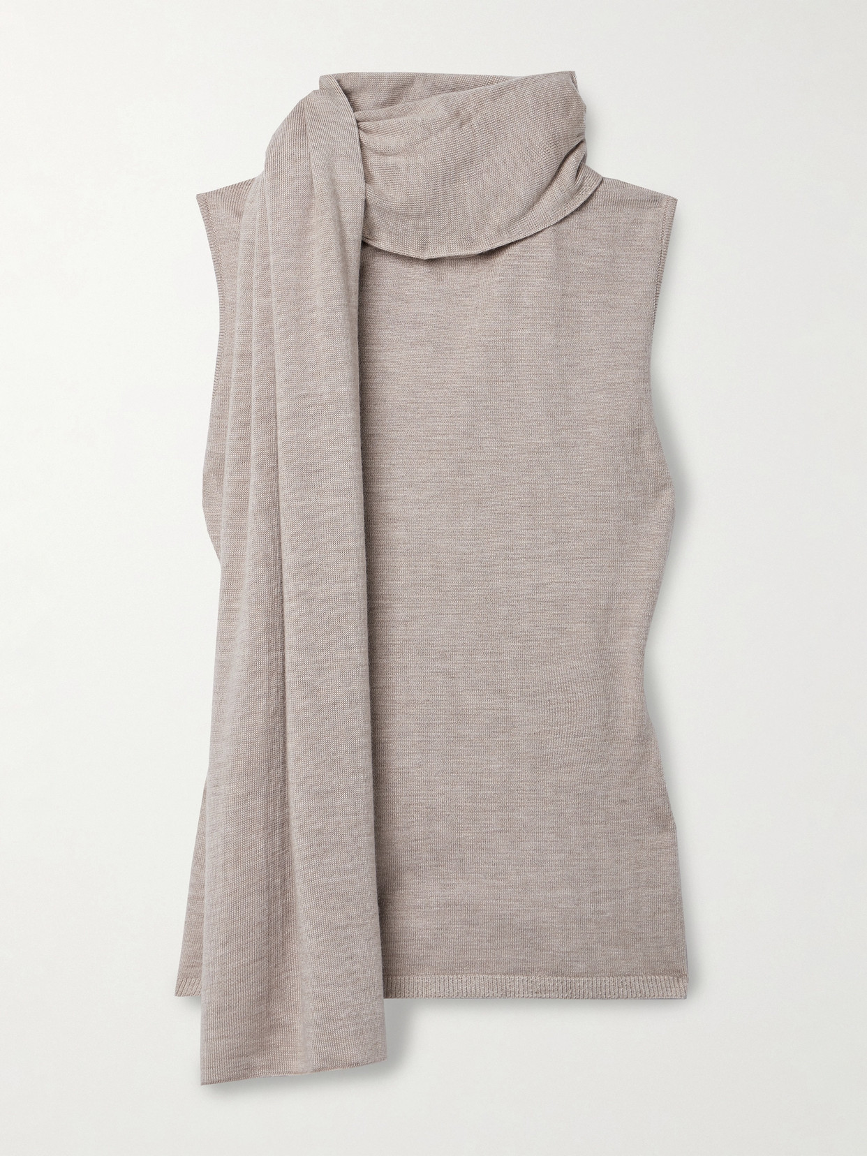 Magda Butrym - Draped Wool, Silk And Cashmere-blend Tank - Neutrals