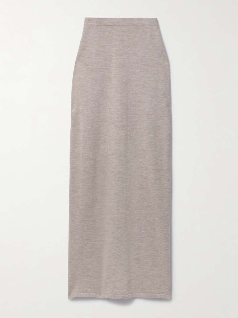 Magda Butrym Wool, Silk And Cashmere-blend Maxi Skirt
