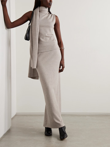 Magda Butrym Wool, silk and cashmere-blend maxi skirt