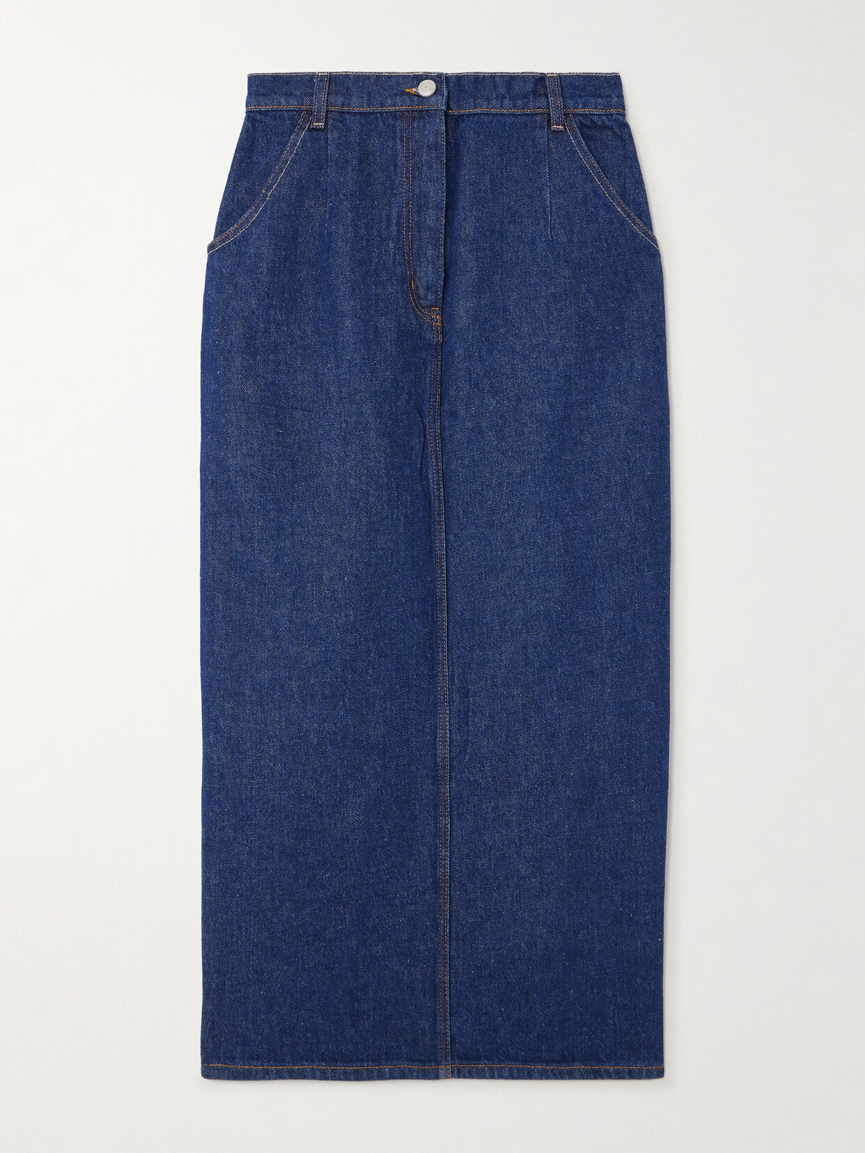 Magda Butrym Denim Midi Skirt In Blue