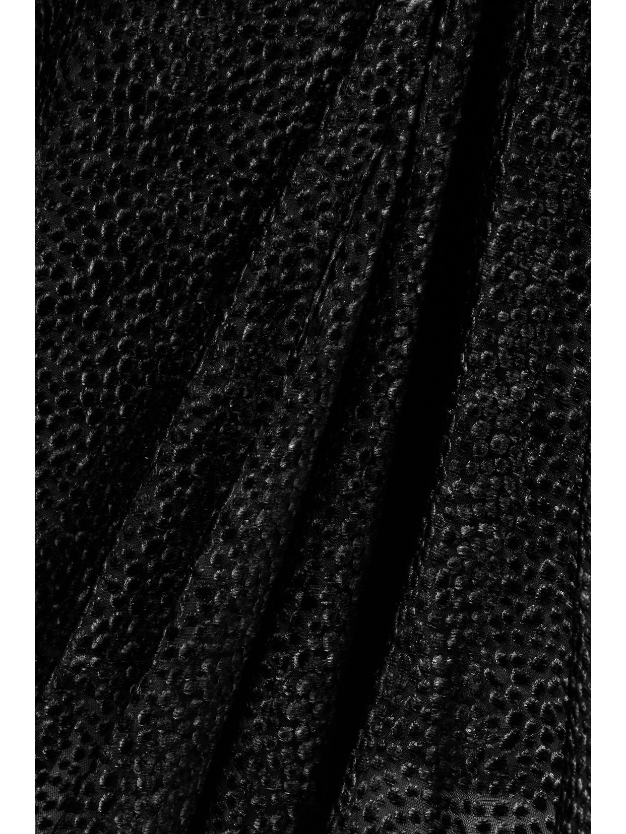 Isabel Marant Selena Asymmetric Draped Flocked Chiffon Mini Skirt In Black