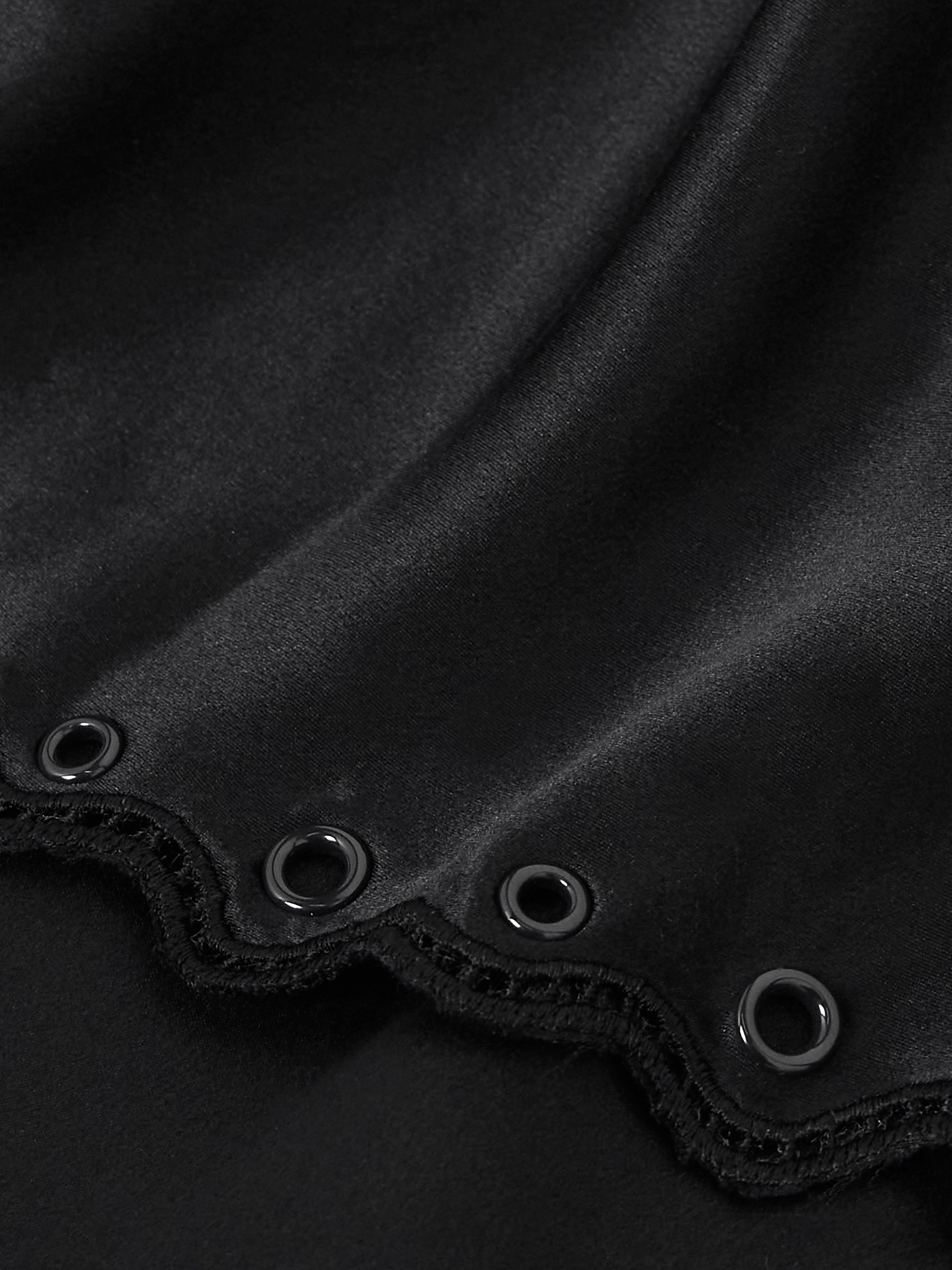 Isabel Marant Ayrich asymmetrical eyelet-embellished silk midi dress