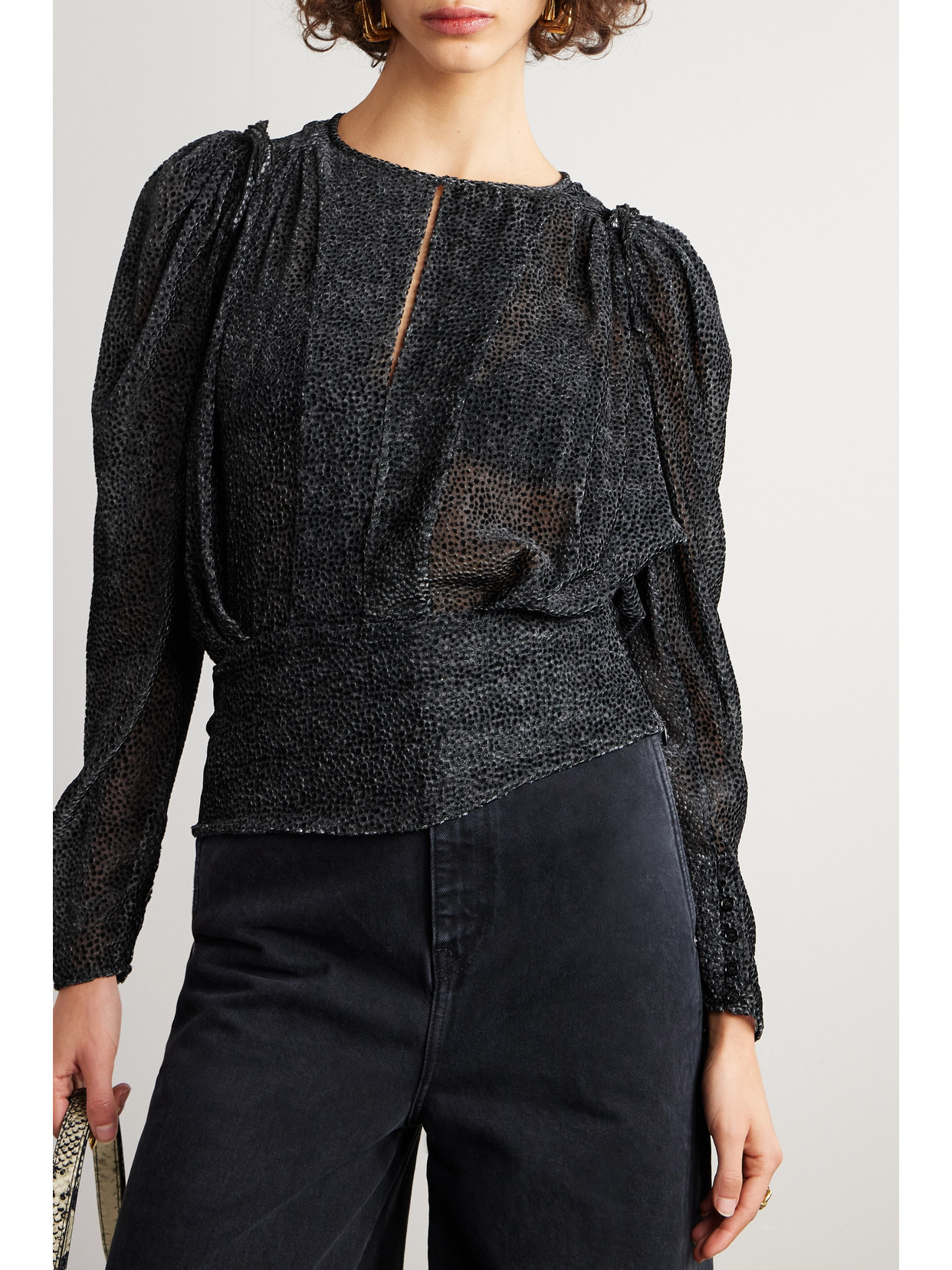 Isabel Marant Zarga Blouse In Black Viscose In Black