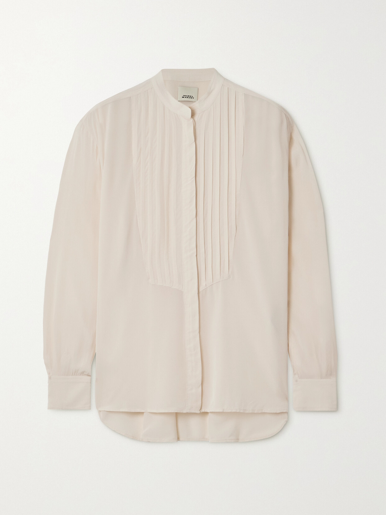 Isabel Marant Amel Pleated Crepe De Chine Blouse - Cream