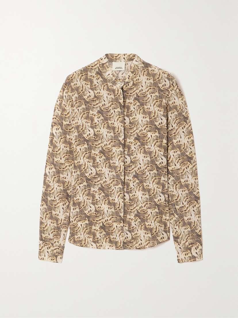 Isabel Marant Ilda Printed Stretch-silk Shirt