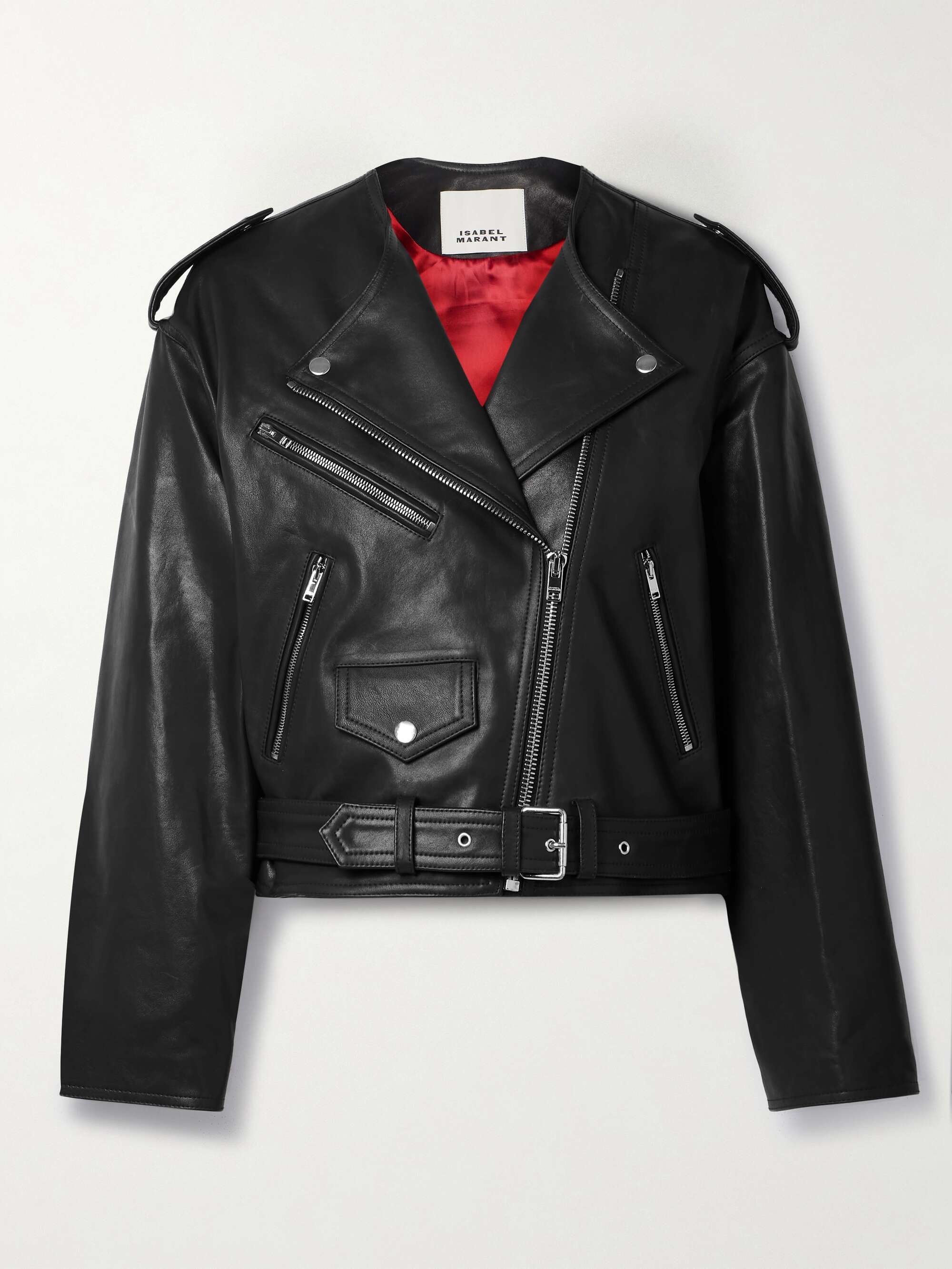 ISABEL MARANT Audric leather biker jacket | NET-A-PORTER