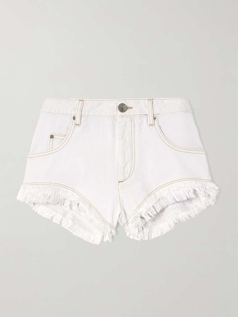 Isabel Marant Eneidao Fringed Denim Shorts