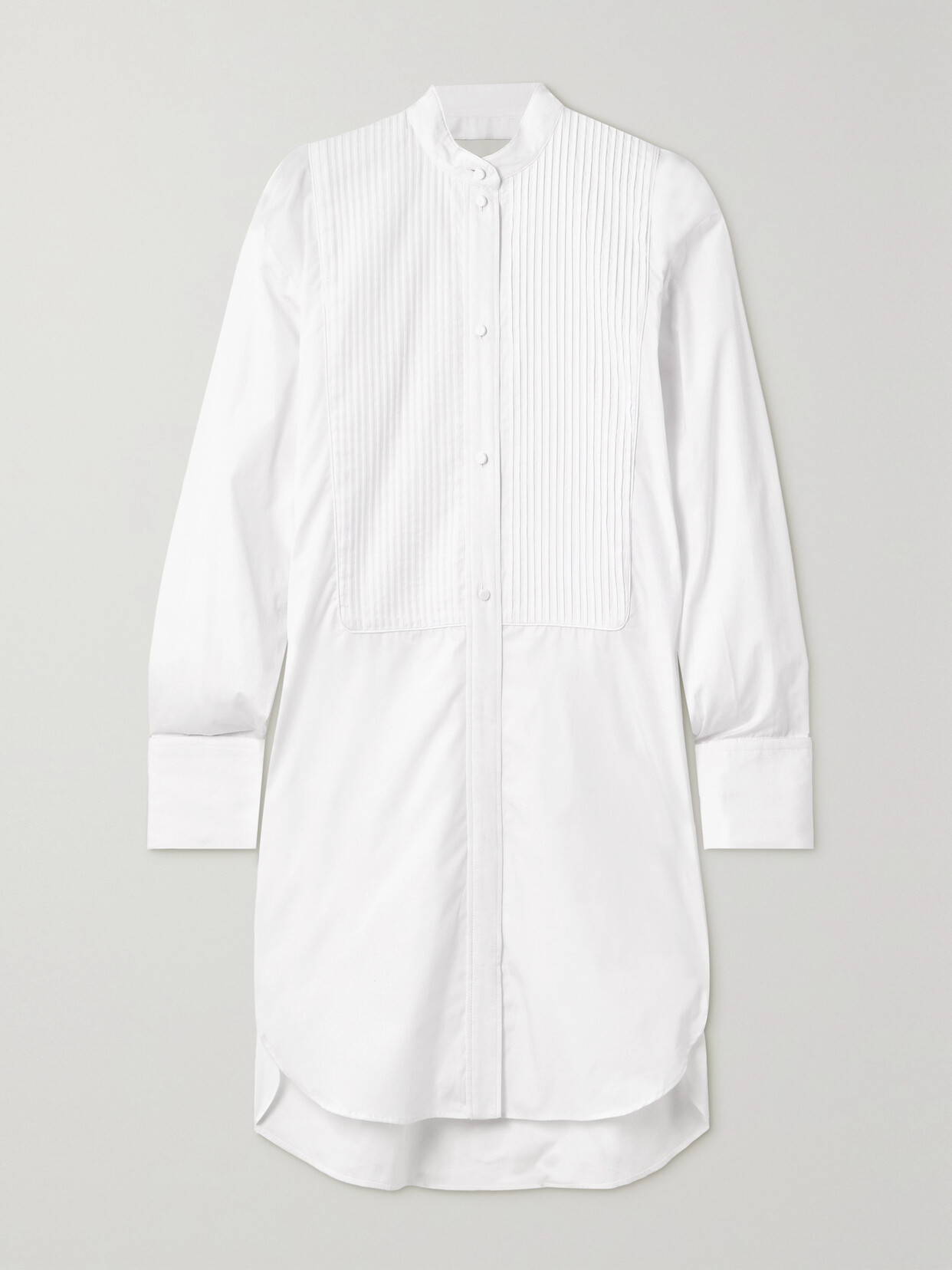 Shop Isabel Marant Rineta Pintucked Cotton-poplin Shirt Dress In White