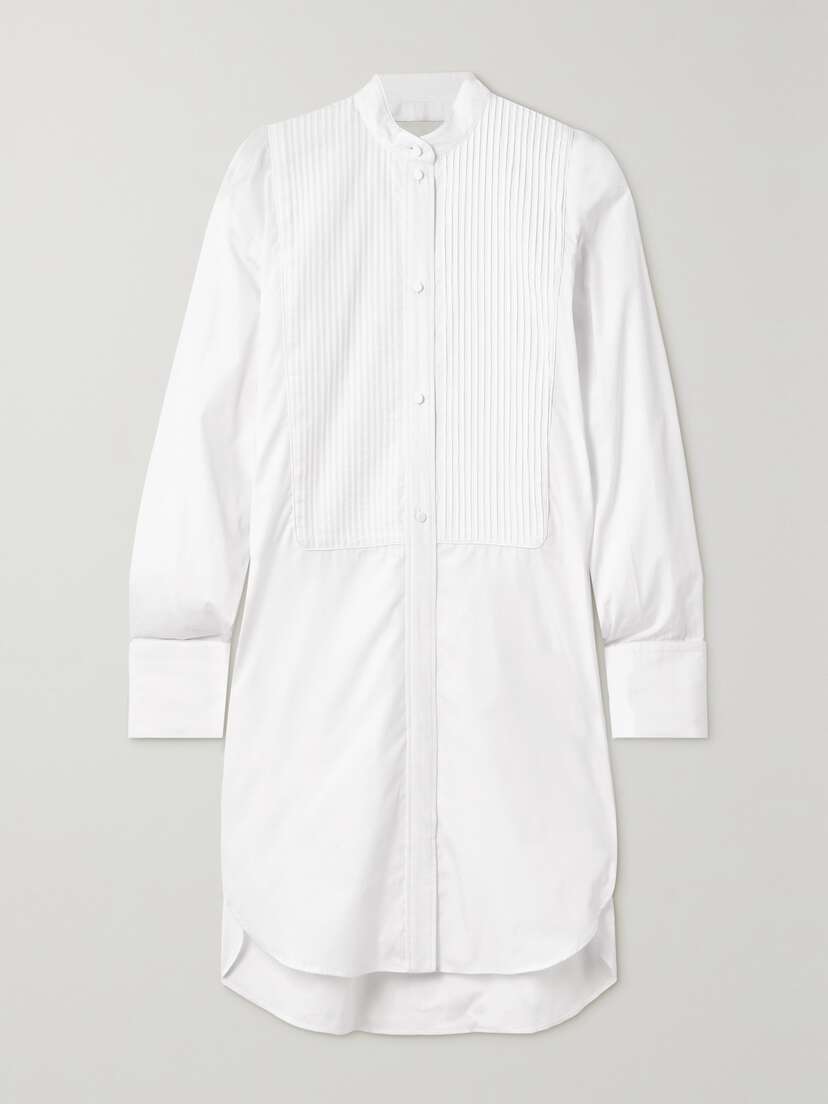 Isabel Marant Rineta Pintucked Cotton-poplin Shirt Dress