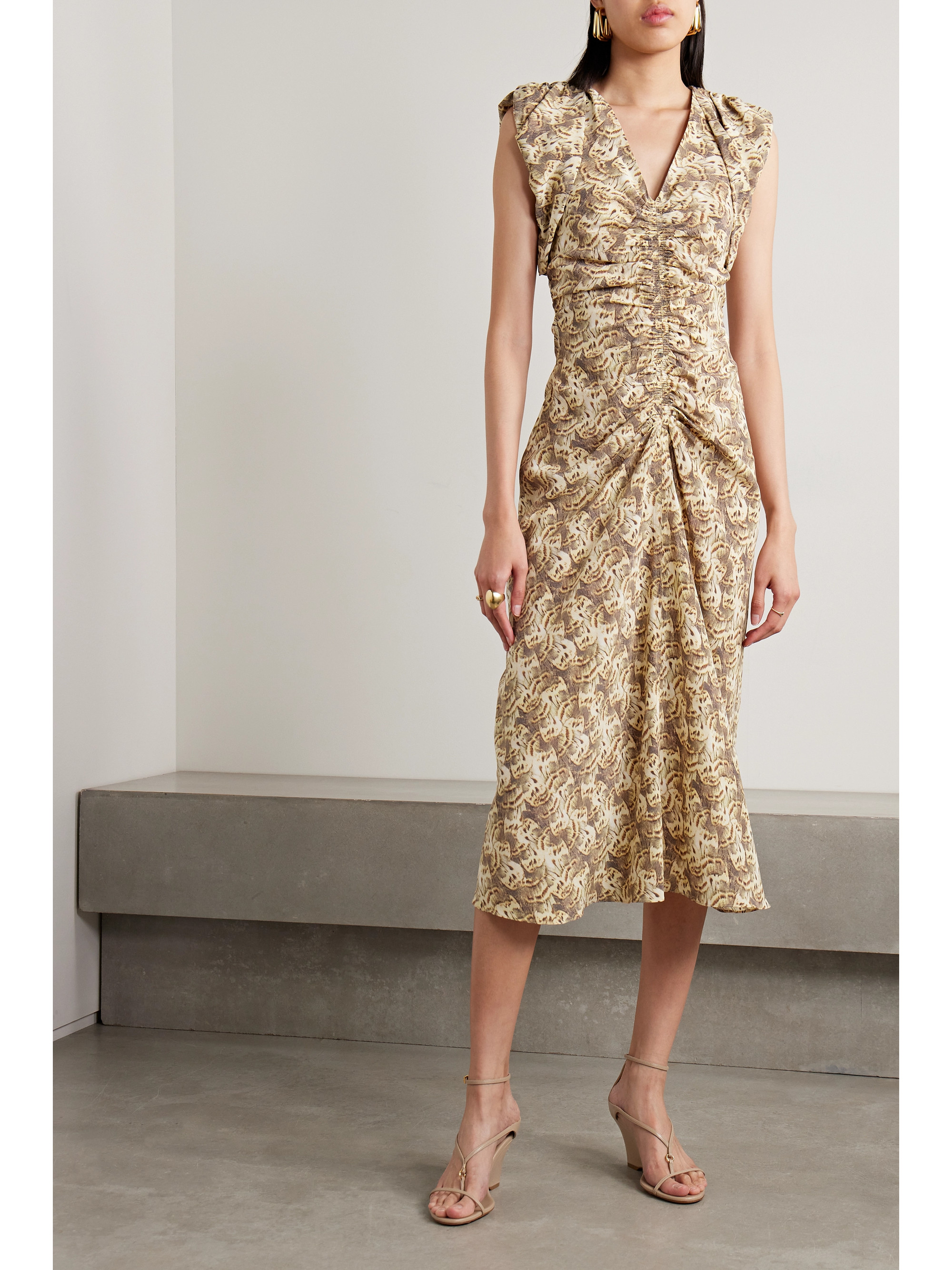 Isabel Marant Gilya printed silk midi dress thumbnail