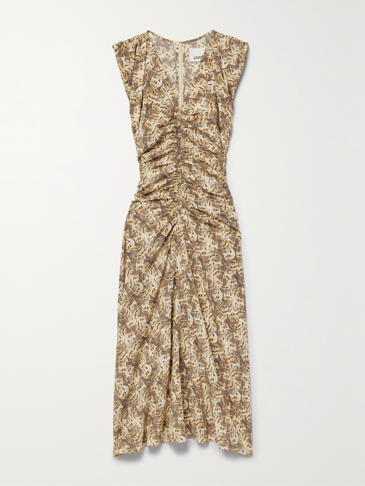 Isabel Marant Women's Gilya Abstract Silk-blend Sleeveless Midi-dress In Green