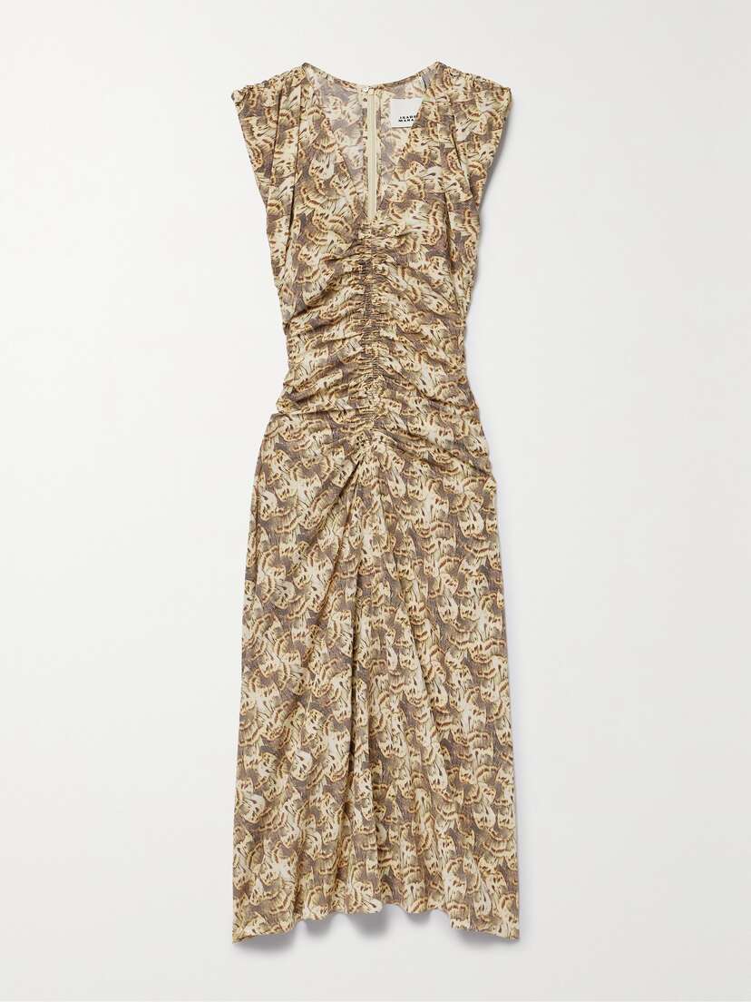 Isabel Marant Gilya Printed Silk Midi Dress