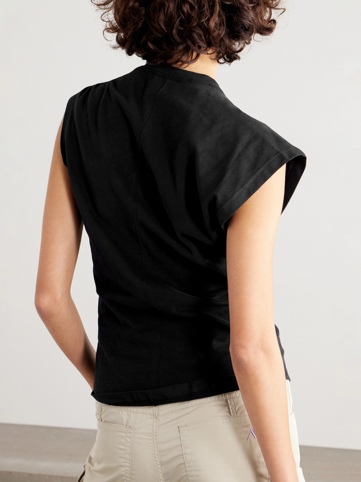 Isabel Marant Black Cotton Nayda T-shirt In Multi