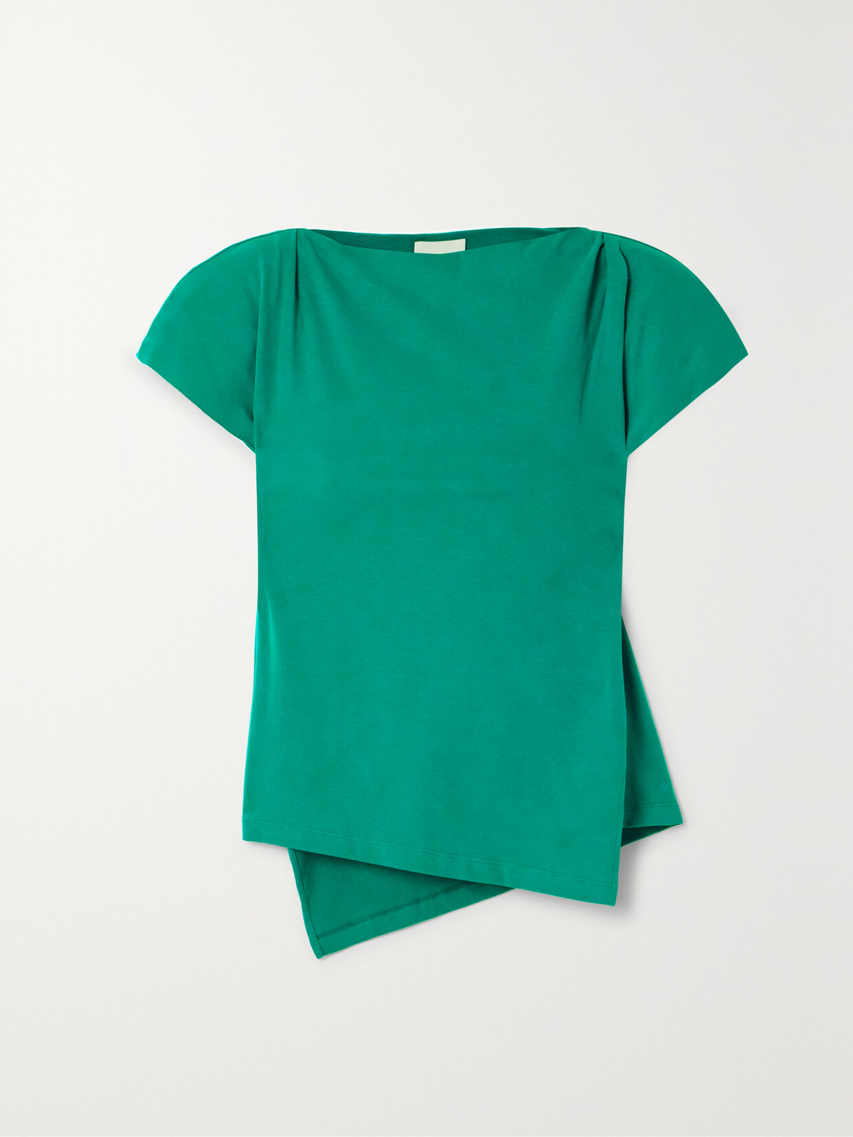 Isabel Marant Sebani Asymmetric Cotton-jersey T-shirt In Green