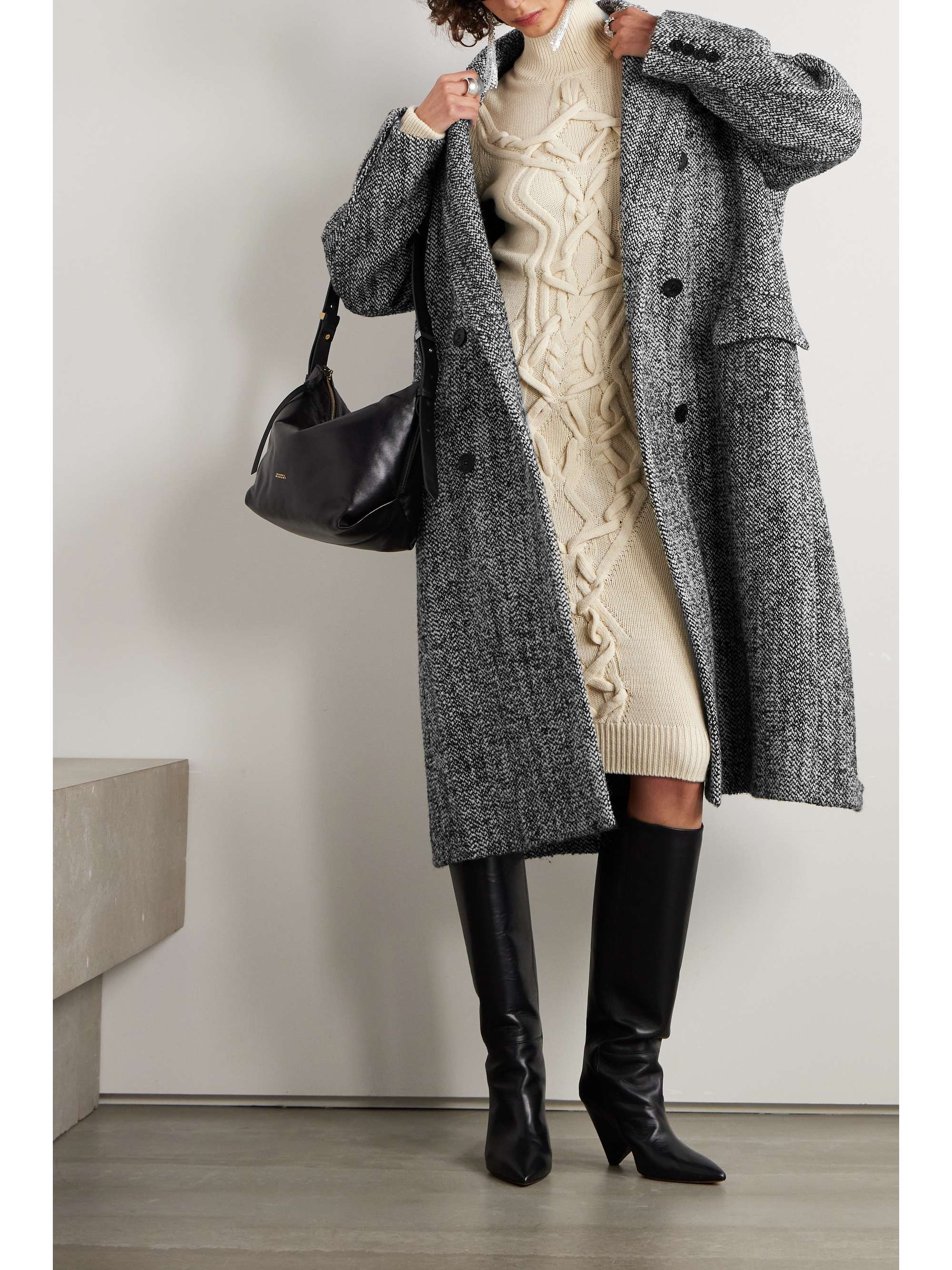 ISABEL MARANT Lojimiko oversized double-breasted wool-blend bouclé coat |  NET-A-PORTER