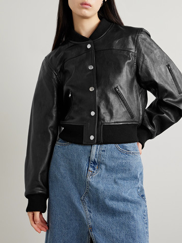 Isabel Marant Adriel leather bomber jacket